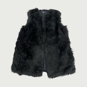 Black Faux Fur Vest